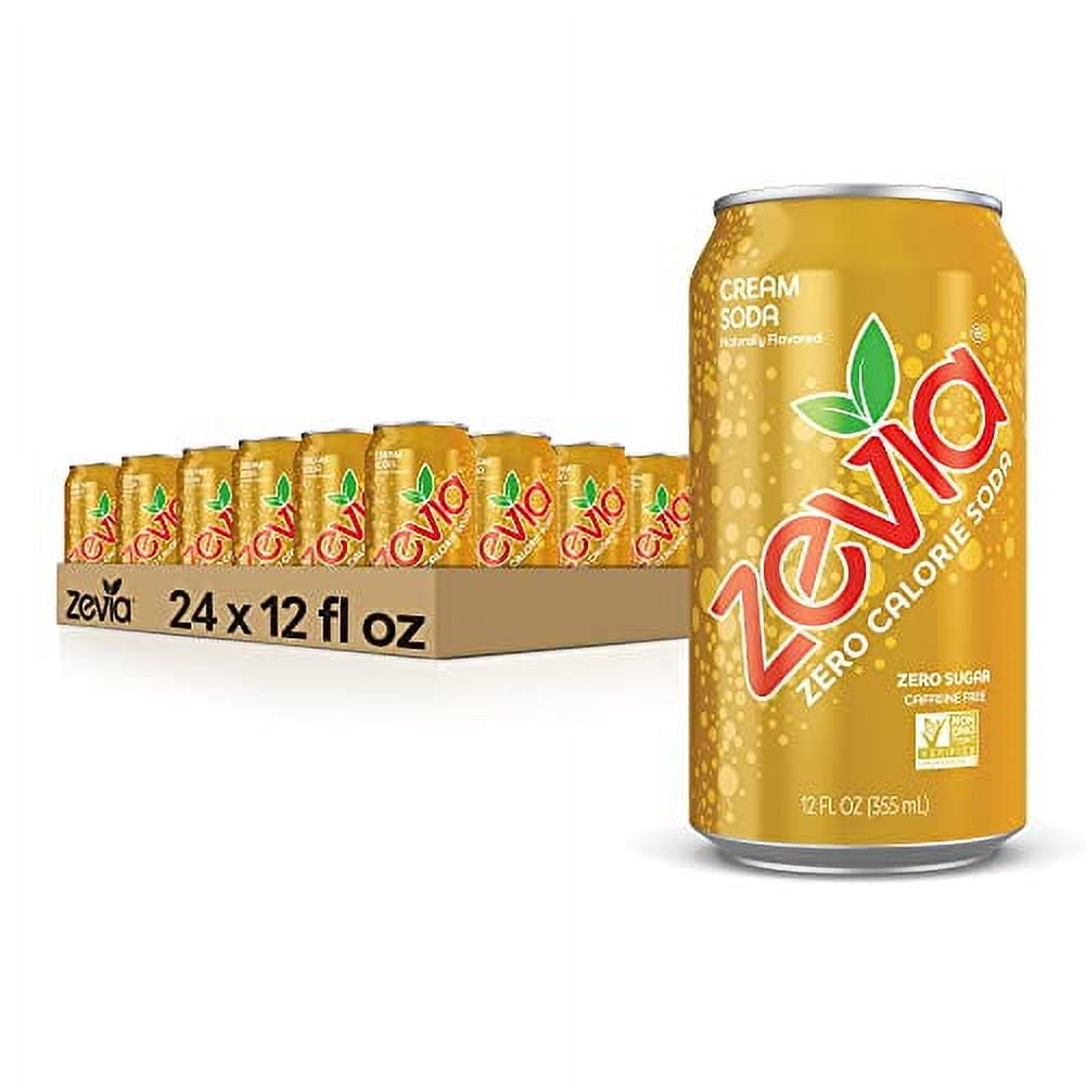 Zevia Zero Calorie Cream .. .. Soda, 12 Fl .. Oz .. (Pack of .. 24