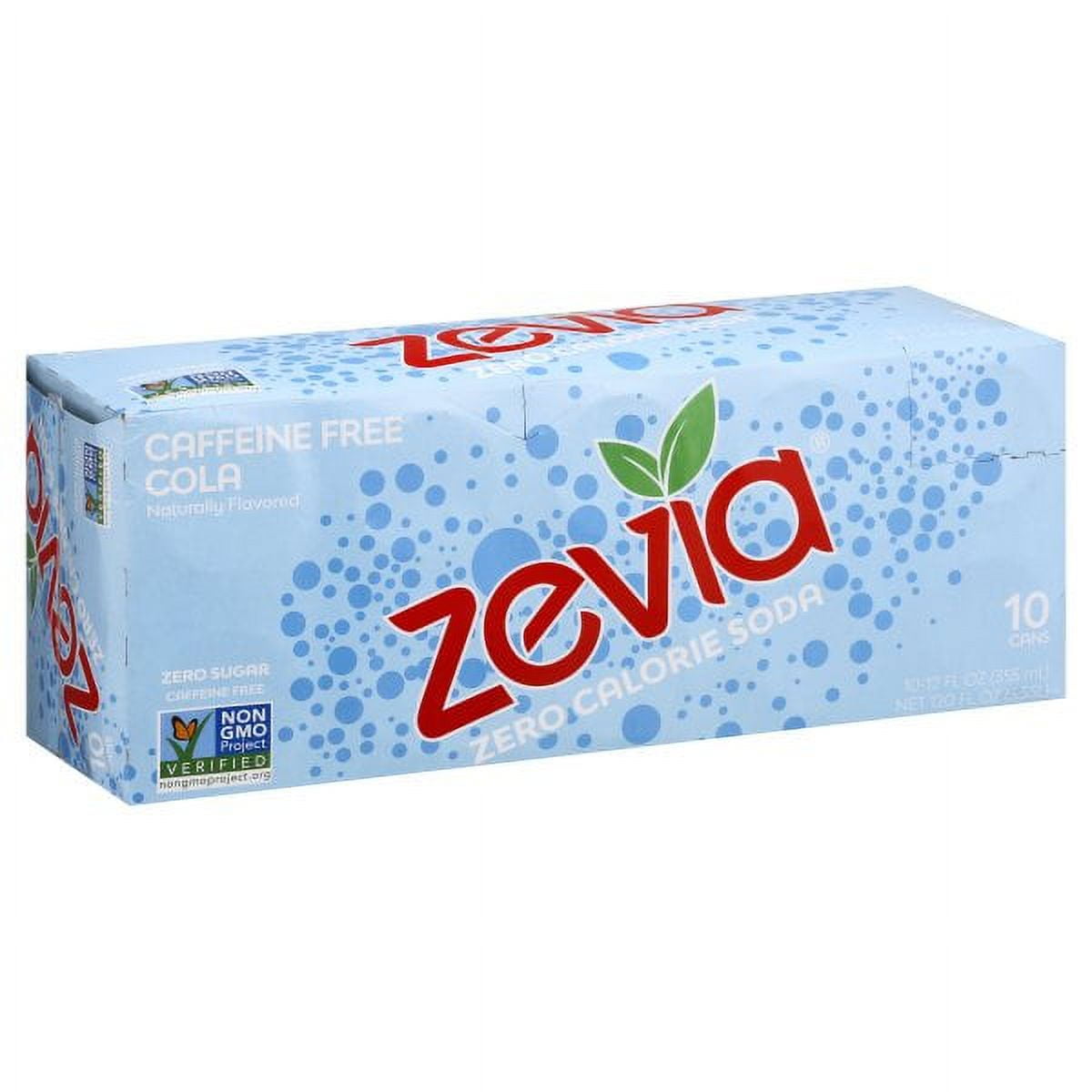 Zevia Zero Calorie Soda Caffeine Free Cola 10 CT