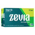 Zevia Zero Calorie Soda, Ginger Ale, 12 Ounce Cans (Pack of 6