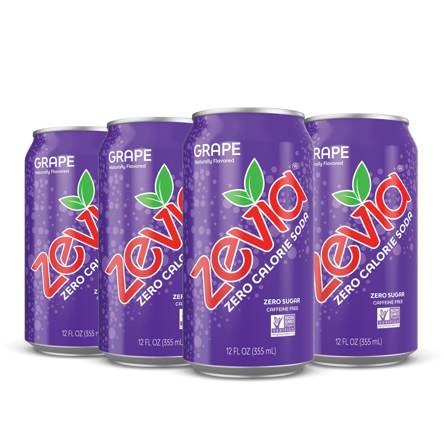 Zevia Zero Calorie Soda, Grape, 12 Fl Oz Cans (Pack Of 6)