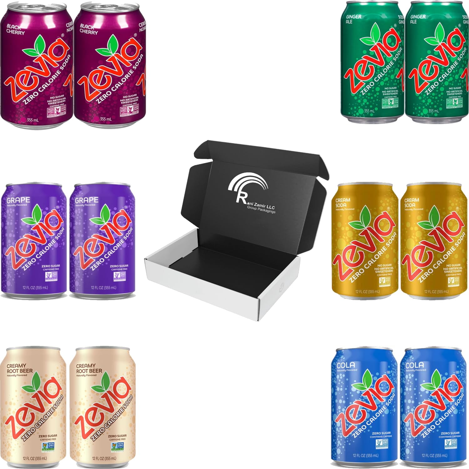 Zevia Zero Calorie Soda Variety Pack, 12 fl. oz., 12 pk. (Creamy Root