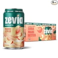 thumbnail image 1 of Zevia Zero Sugar, 0 Calorie Peaches and Cream Soda Pop, 12 fl oz, 8 Pack, 1 of 1