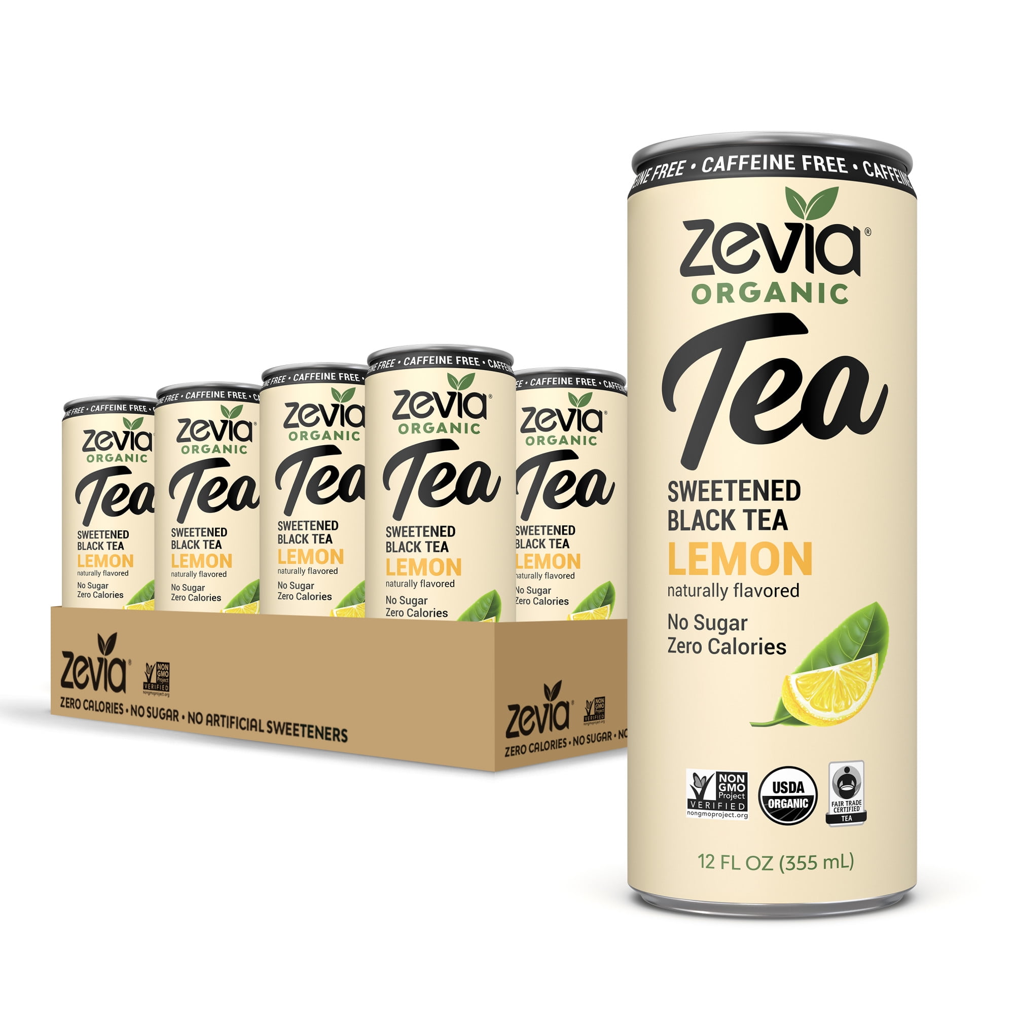 檸檬 Zevia Organic Zero Sugar, Caffeine Free Lemon Black Tea, Sweet