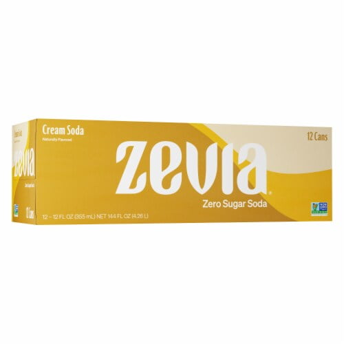 Zevia Zero Sugar Cream Soda Cans 12 pk / 12 fl oz - Pack of 2