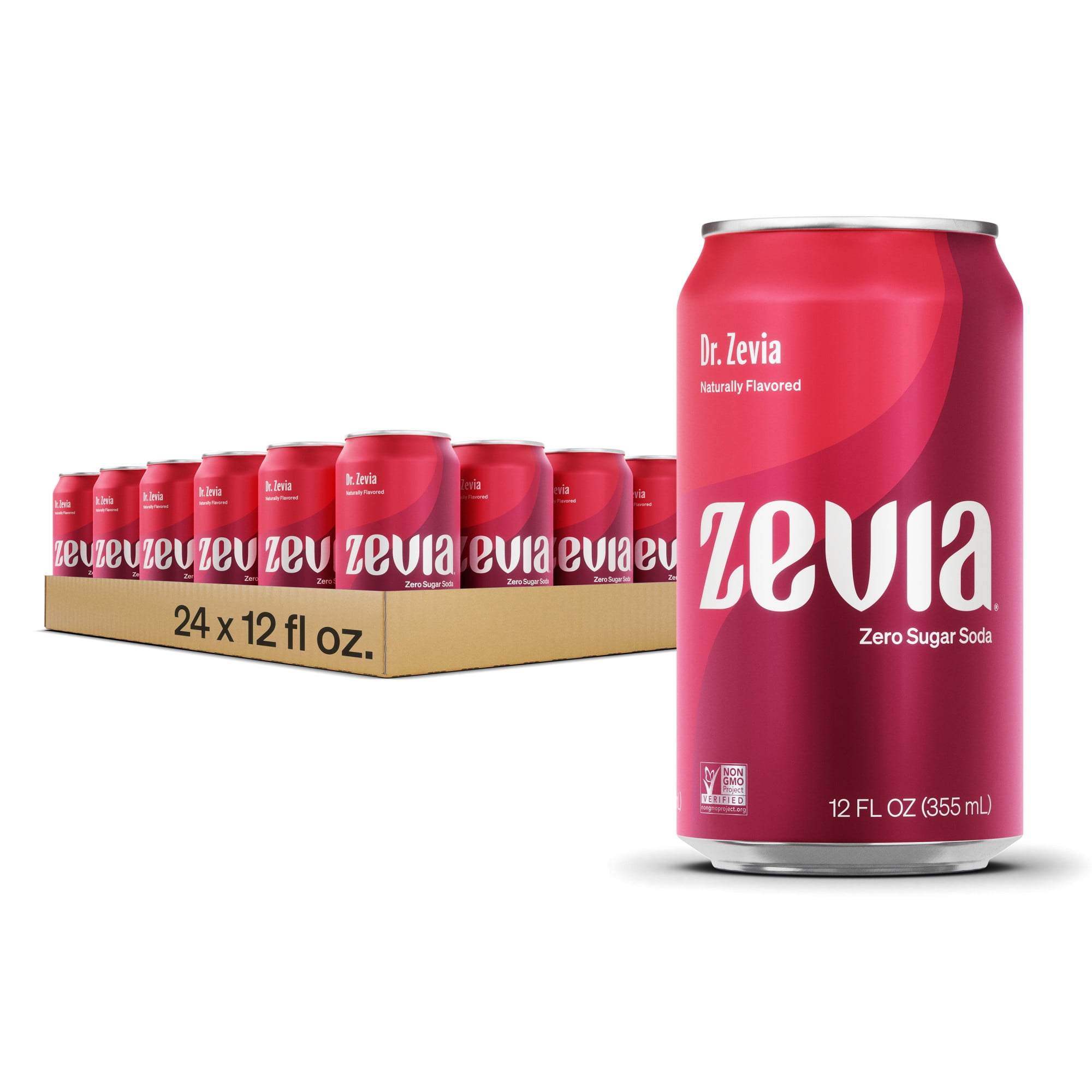 Zevia Zero Sugar, Dr. Zevia Soda, 12 Fl Oz (Pack of 24)