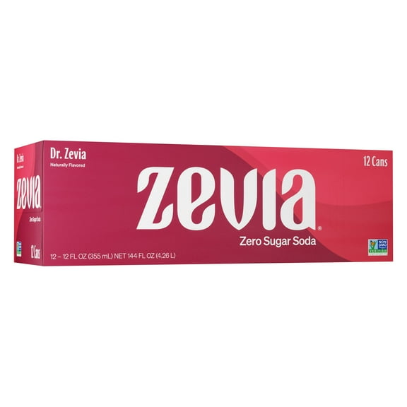 Zevia Zero Sugar Dr Zevia Soda 12 pk Cans - 12 oz