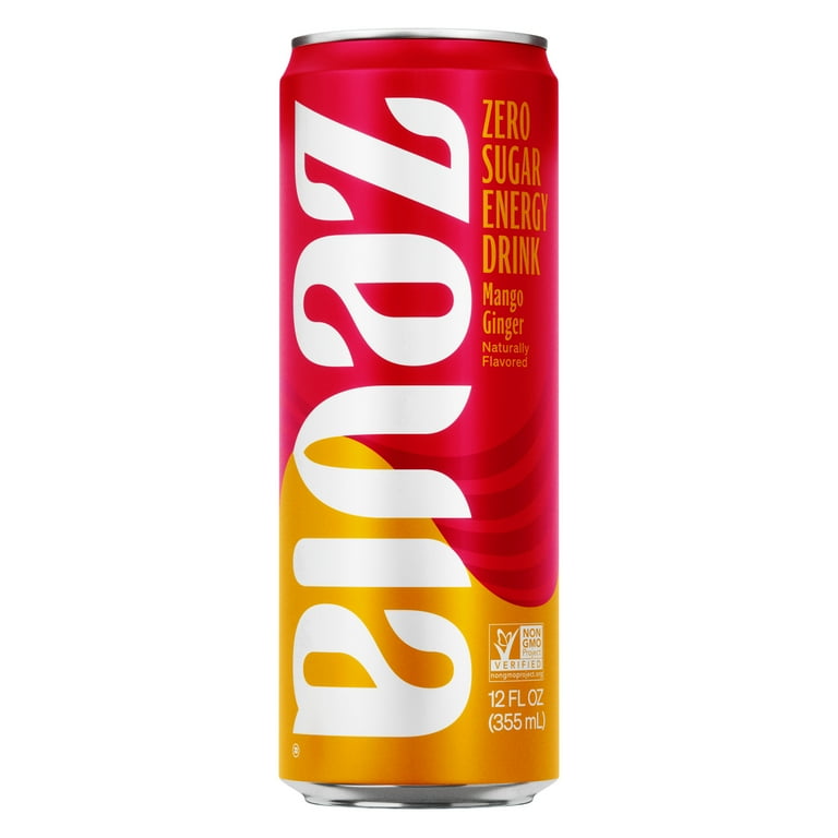 Zevia Zero Calorie Mango Ginger Energy Drink, Naturally
