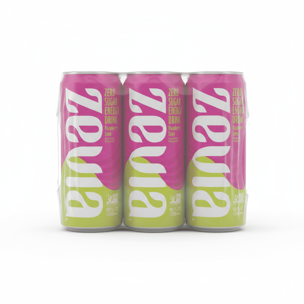 ⚡ Zevia Zero Sugar Raspberry Lime Energy Drink, 12 fl oz Cans – Pack of 6 🍓🍋✨