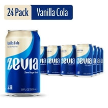Zevia Zero Sugar, Vanilla Cola Soda, 12 Fl Oz (Pack of 24)
