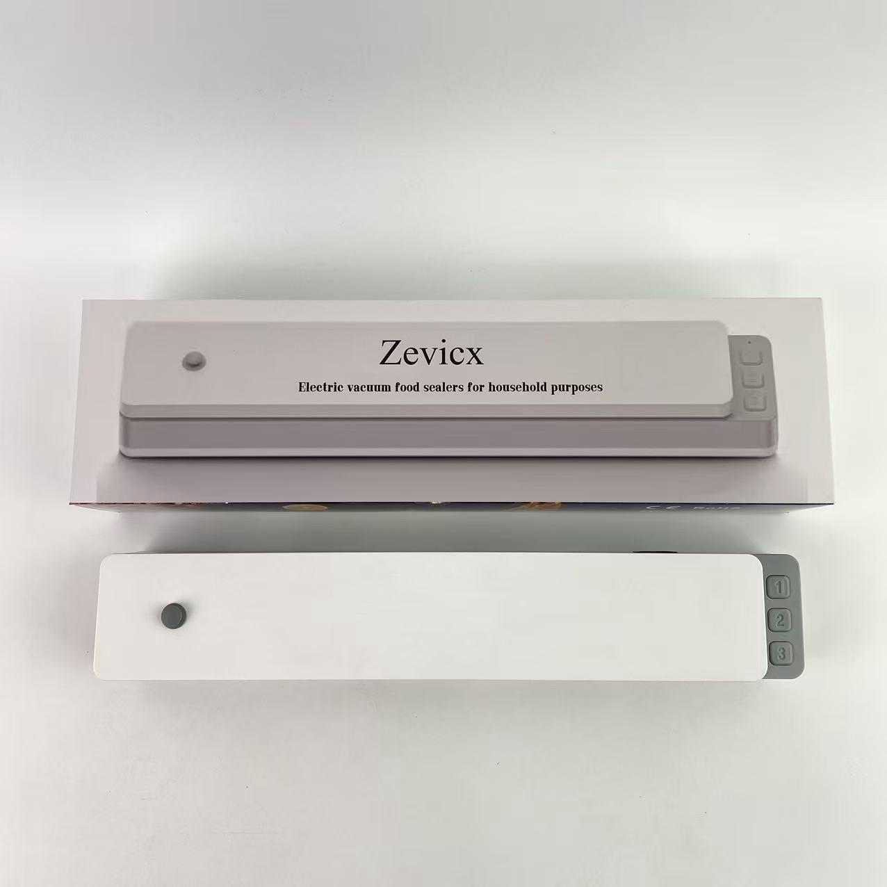 Zevicx Electric vacuum food sealers for household purposes,Vacuum food machine,compact sealing machine,60 KPa suction power,automatic sealing, small, white
