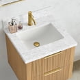 thumbnail image 1 of Zevio 25"W x 22"D Natural Marble Vanity Top in Carrara White with Ceramic Sink, 1 of 12