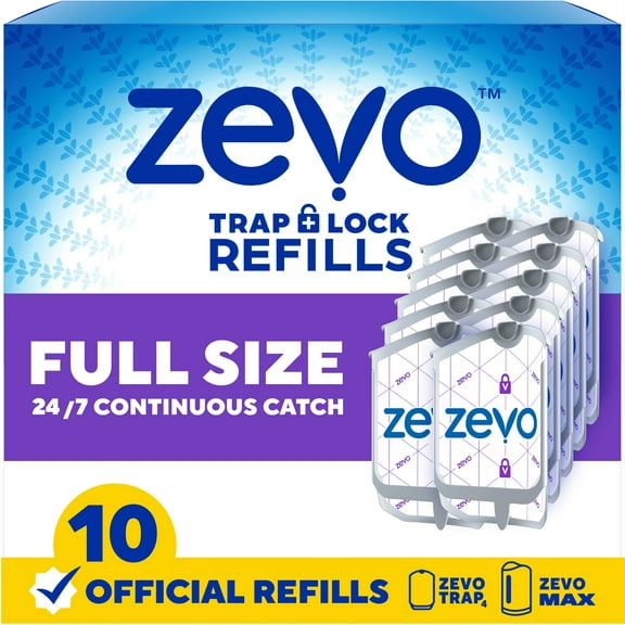 Zevo Flying Insect Trap Refill Cartridges - 10 Count