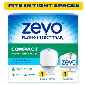 Zevo Compact Flying Insect Trap - 1 Plug In Device & 1 Cartridge