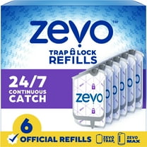 Zevo Flying Insect Trap Refill: 6 Indoor Light Trap Refill Cartridges Capture House Flies, Fruit Flies, and Gnats (6 Refill Cartridges)