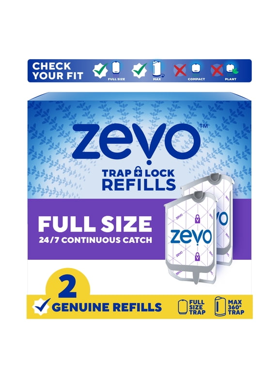 Full Size Refill: 2 Indoor Light Trap Refill Cartridges Capture House Flies, Fruit Flies, and Gnats (2 Full Size Refill Cartridges)