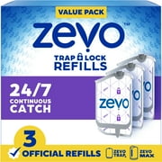 Zevo Flying Insect Trap Refill: 3 Indoor Light Trap Refill Cartridges Capture House Flies, Fruit Flies, and Gnats (3 Refill Cartridges)
