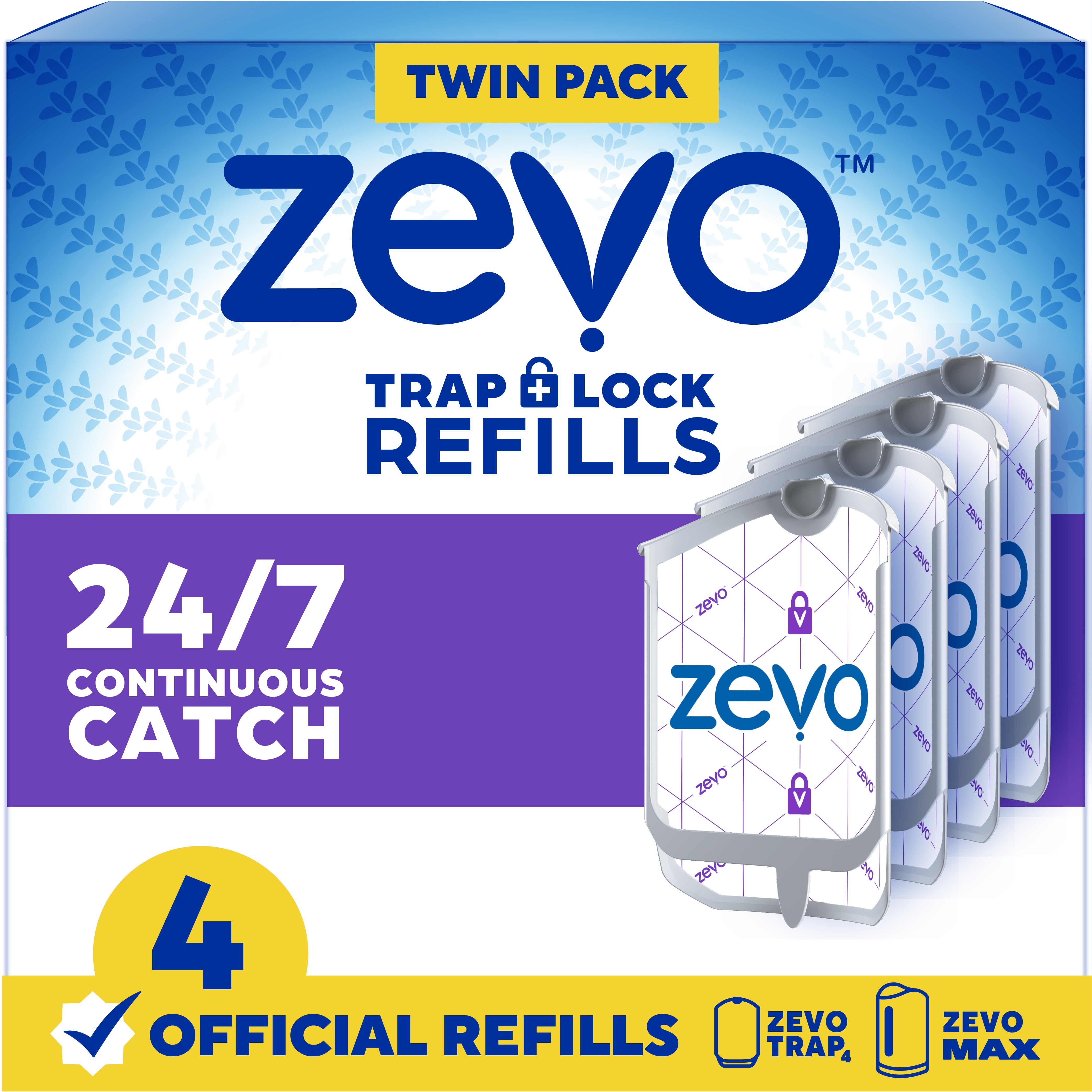 邦楽 FOURGETMEANOTS Zevo Fruit Fly & Gnat Trap Refills – 4 Cartridges for Indoor Use