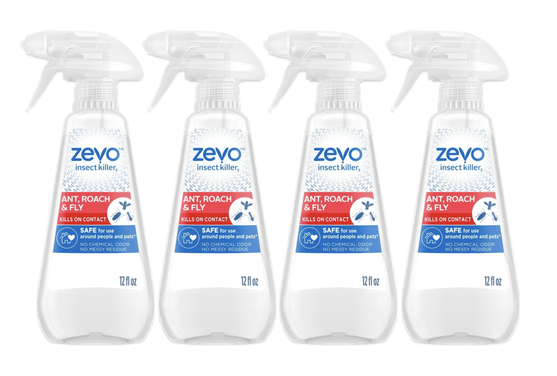 Zevo Instant Action Multi-Insect Killer - Ant, Roach, Fly 12oz - 4 Pack