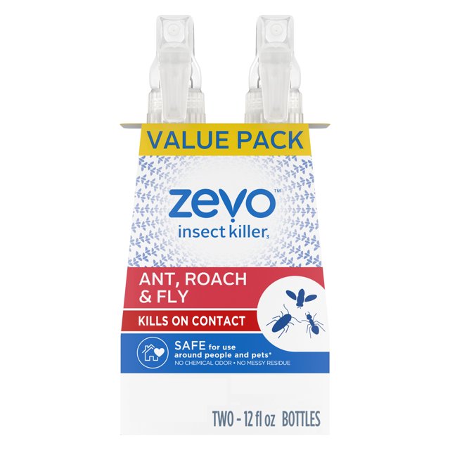 Zevo Instant Action MultiInsect Killer Ant, Roach, Fly 12oz Twin