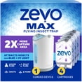thumbnail interactive-video image 1 of Zevo Max Flying Insect Indoor Fly Trap: Easy, Mess-Free Solution - Light Trap Catches & Kills House Flies, Fruit Flies, Gnats, & More (1 Plug in Device & 4 Cartridges), 1 of 12