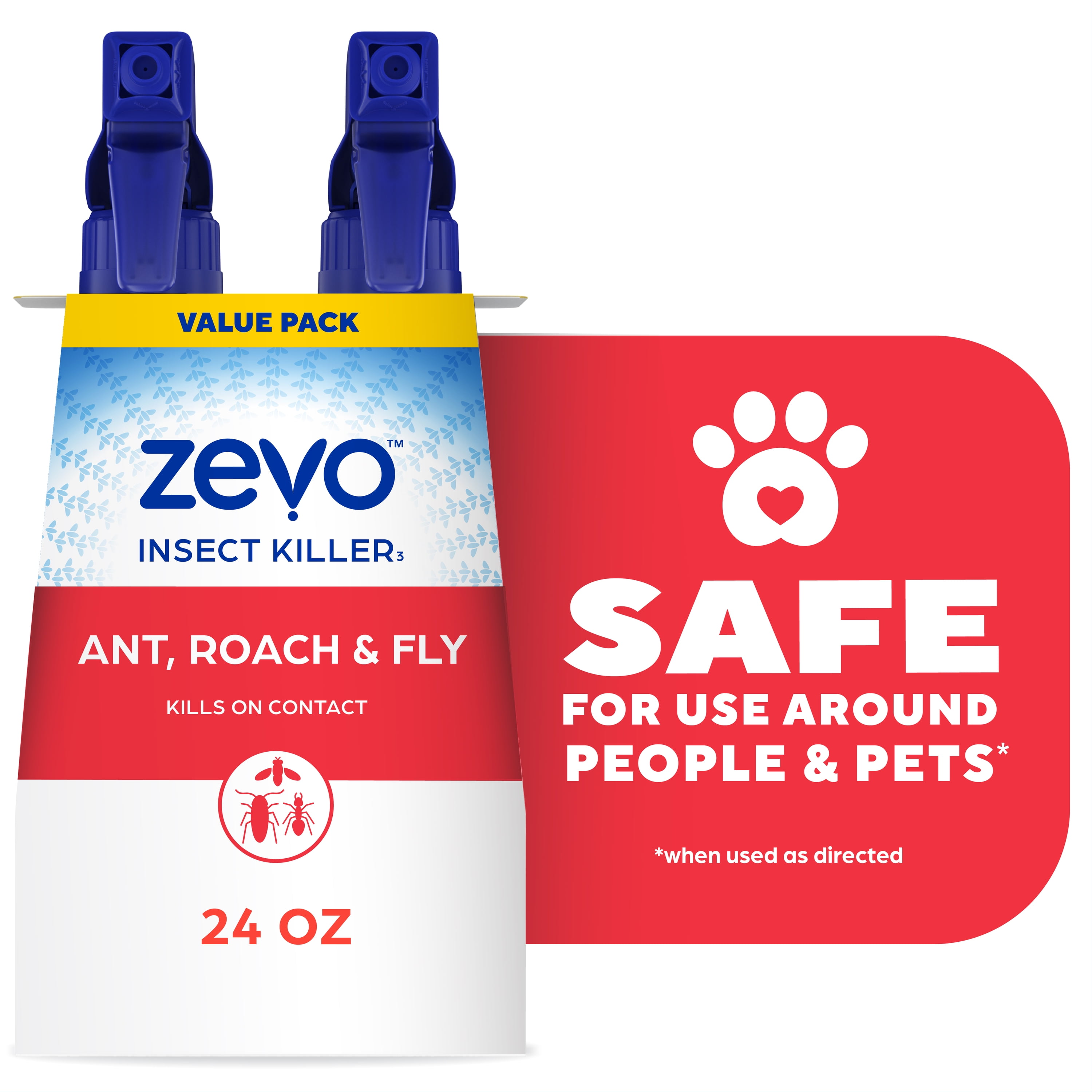 Zevo Multi Insect Killer: Indoor & Outdoor Bug Spray - Kills Roaches, Flies & More- 2 Pack