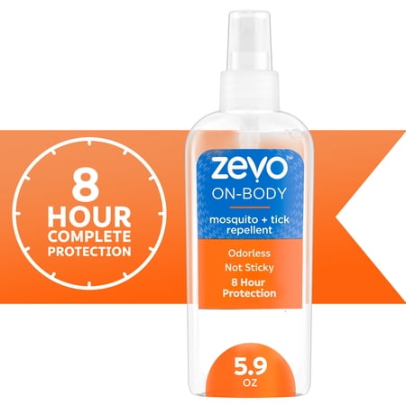 Zevo On Body Mosquito and Tick Repellent - Bug Spray - 5.9 oz Pump Spray