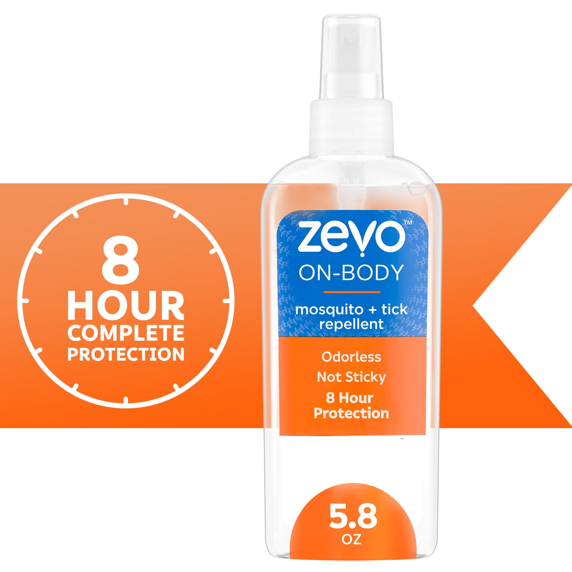 Zevo On Body Mosquito and Tick Repellent Bug Spray 5.8 oz Pump
