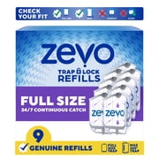 Zevo Full Size Refill: 9 Indoor Light Trap Refill Cartridges Capture House Flies, Fruit Flies, and Gnats (9 Full Size Refill Cartridges)