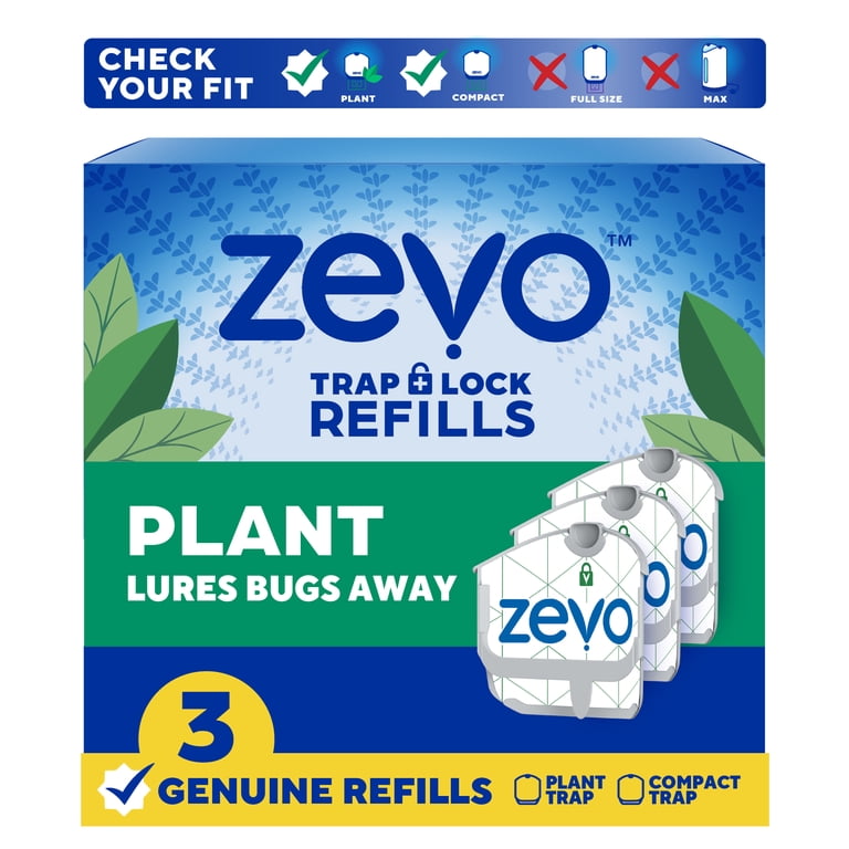 Zevo Plant Flying Insect Trap Refill - 3 Plant Refill Cartridges