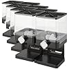 Zevro Compact Dry Food Dispenser, Dual Control, Black/Chrome (Pack of 4)