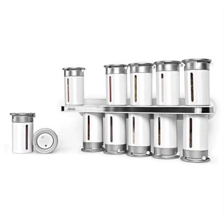 Zevro Zero Gravity Silver Magnetic Wall-Mounted Spice Rack - 12