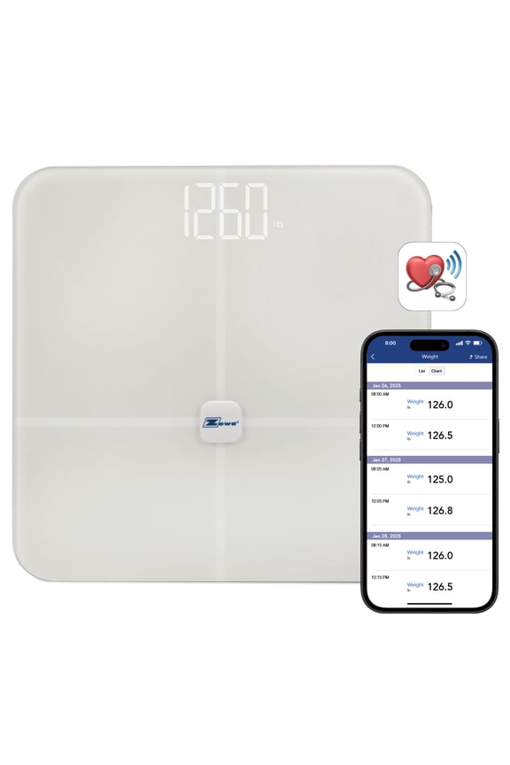 Smart Digital Biometrics Scale, Measures 12 Body Composition Metrics, 397 lbs / 180 Kg Capacity
