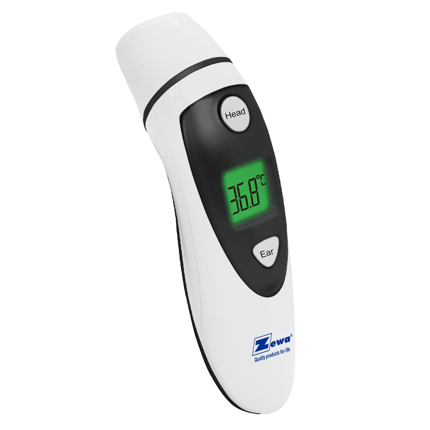 Zewa Infrared Thermometer | Professional Accuracy | Forehead \u0026 Ear Non-Touch Measurement | Bluetooth 4.0 | Android \u0026 iOS Compatible | Fever Alarm | Free MyHealthConnected App