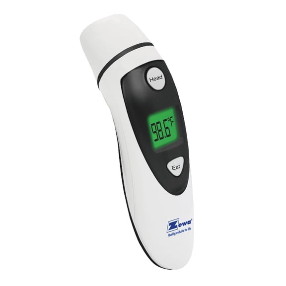 Zewa Infrared Thermometer | Professional Accuracy | Forehead & Ear Non-Touch Measurement | Bluetooth 4.0 | Android & iOS Compatible | Fever Alarm | Free MyHealthConnected App