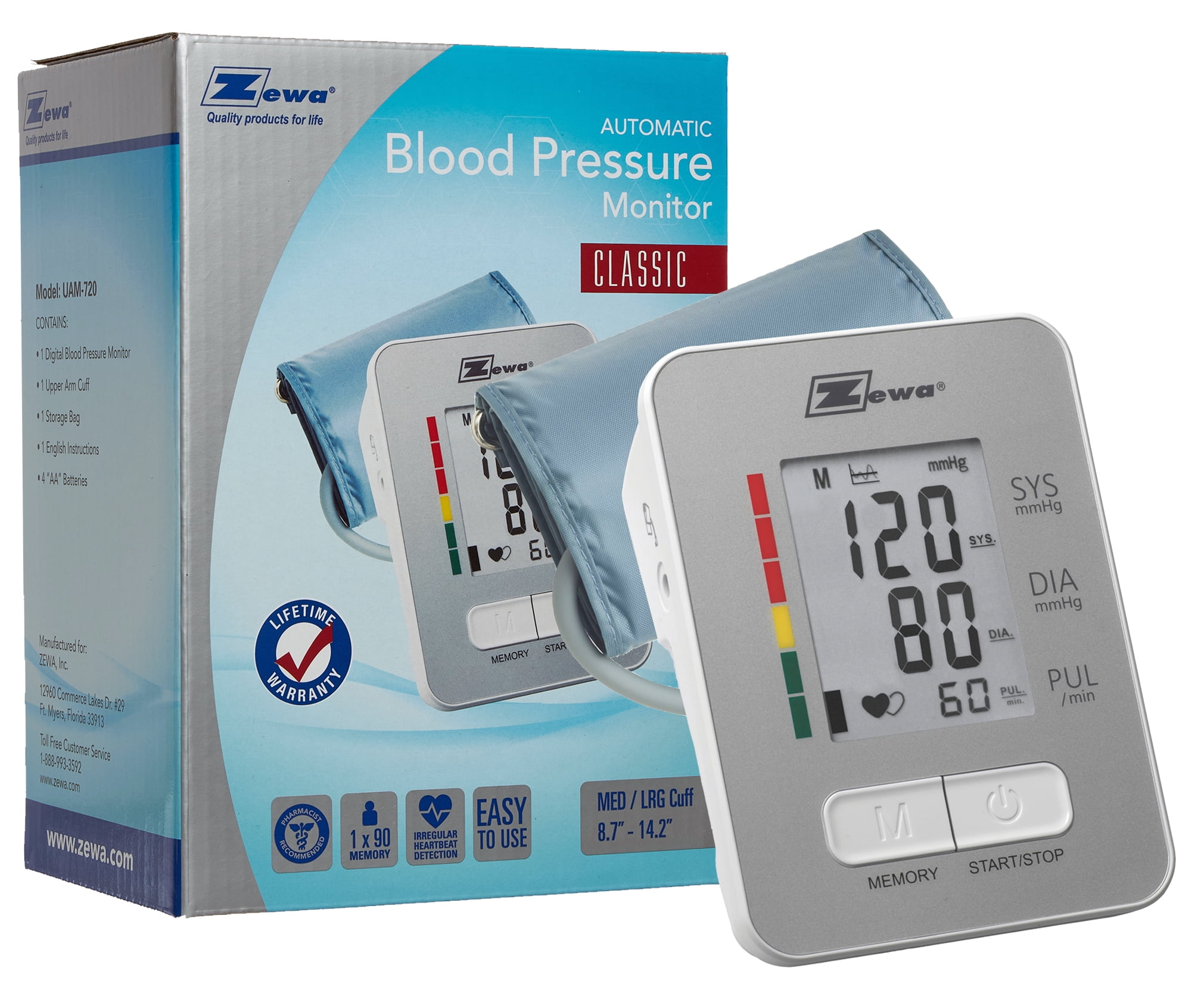 All New 2022 LAZLE Blood Pressure Monitor - Automatic Upper Arm Machine &  Accurate Adjustable Digital BP Cuff Kit - Largest Backlit Display - 200  Sets Memory Includes Batteries Carrying Case