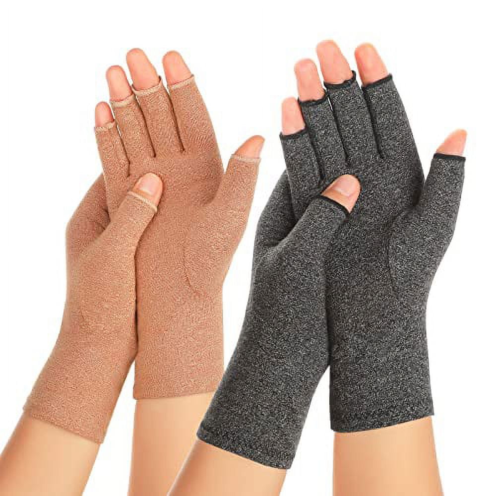 Zexhoor 2 Pairs Arthritis Compression Gloves for Women Men, Carpal