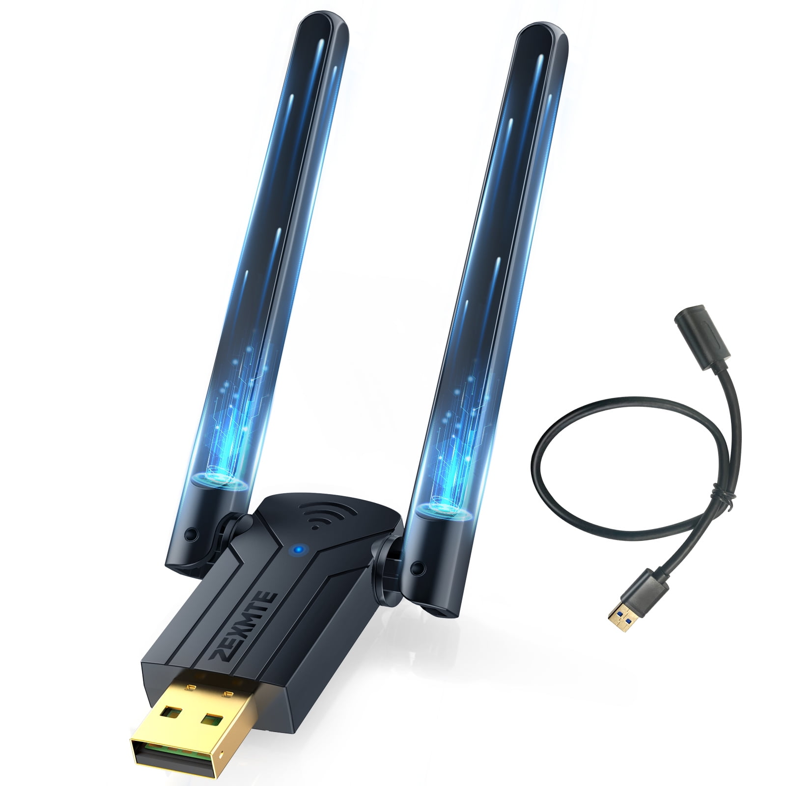 ZEXMTE Adaptador USB Bluetooth 5.3 de largo alcance 100 M para PC,  adaptador Bluetooth sin unidad para Windows 11/10, dongle Bluetooth para