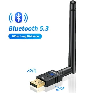 Bluetooth Adapter for PC - Long Range USB Bluetooth 5.3 Dongle (EDR & BLE)  - 492FT/150M Wireless Transfer Transmitter Receive for Desktop Laptop, Plug  & Play, Supports Windows 11/10/8.1/7 