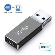 Zexmte USB 3.1 GEN 2 Male to Type-C Female Adapter 10Gbps Charging & Data Transfer, USB A to USB C 3.1 Converter for PC, Laptop, Charger, Power Bank