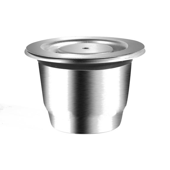 Zexumo Reusable Stainless Steel Refillable Coffee Capsule + Tamper for Nespresso