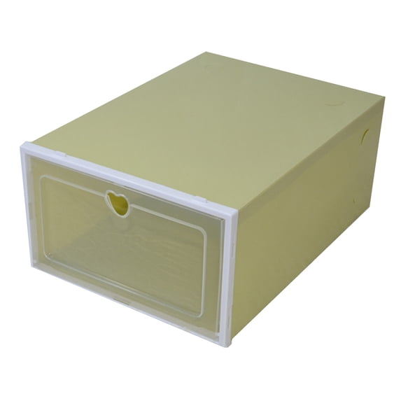 Zeyigg Clear Plastic Shoe Storage Boxes – Stackable & Foldable Shoe Box Organizer with Heart Design, Transparent Closet Organizer for Sneakers, Boots & Home Textile Storage,Army Green