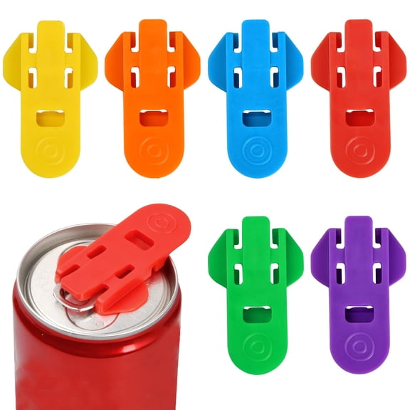 Zeyigg Colorful Can Tab Openers 6 Pack Manual Ring Pull Portable Can Opener, Colorful Handheld Tool for Soda/Beer Cans, Easy Open Pull Tab