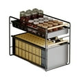 thumbnail image 1 of Zeyigg Double-Layer Under-Sink Pull-Out Organizer Rack, Adjustable Multi-Functional Condiment & Kitchen Cabinet Storage, Space-Saving Sliding Shelf Unit for Home,B L, 1 of 3