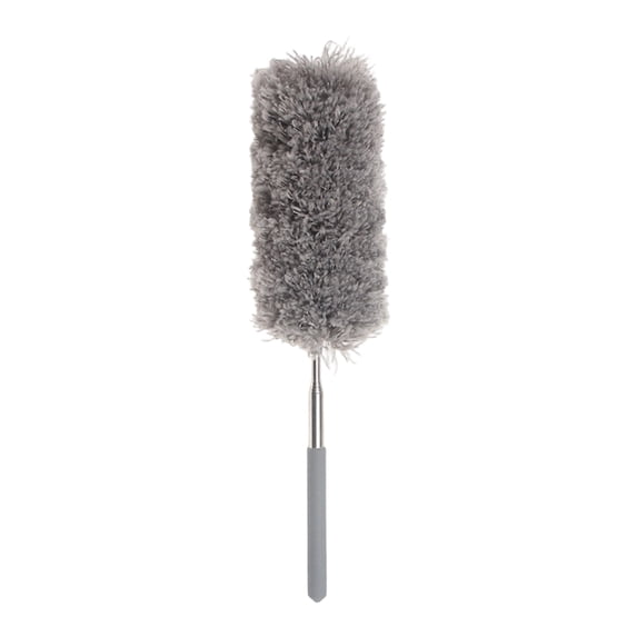 Zeyigg Extendable Microfiber Feather Duster with Bendable Head, Washable Reusable Cleaning Tool for Ceiling Fan Blind Car Furniture Sofa Office Computer,Gray
