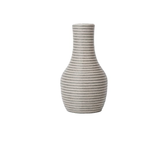 Zeyigg Imitation Rattan Woven Flower Vase, Home Decoration Vase Ornament, Handmade Boho Style Planter for Dried Flowers Living Room&nbsp;,Dark Gray