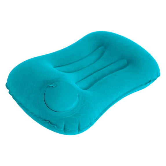 Zeyigg Inflatable Travel Pillow Portable Lumbar Support, Outdoor Nap Rest Bolster Cushion for Car Office, Turquoise