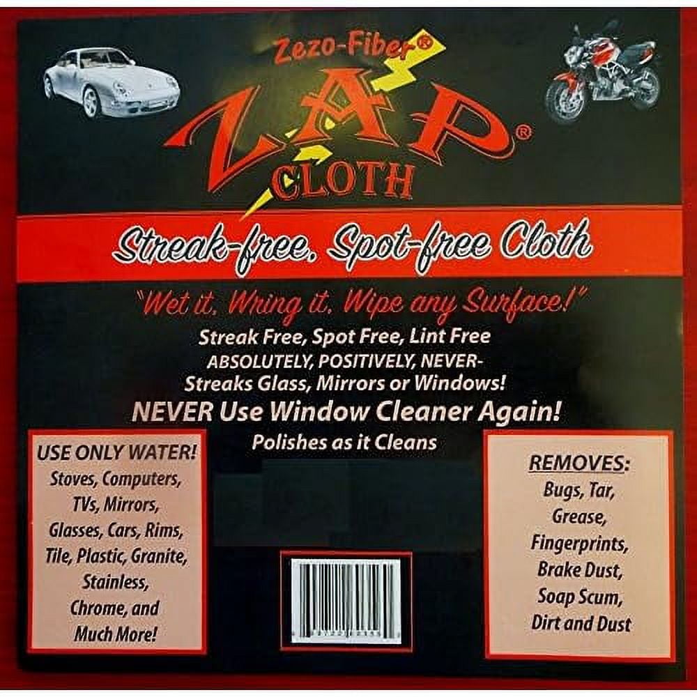 ZezoFiber Streak Free, Spot Free Polishes as it Cleans 8 Cloths