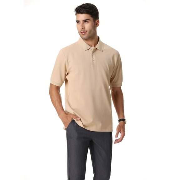 Zfeel- 7701 Luxe Touch 100% Cotton Polos Shirt For Adult Men | 6 oz | Color: Sand | Size: 3XL