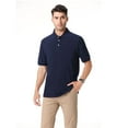 thumbnail image 1 of Zfeel- 7701 Luxe Touch 100% Cotton Polos Shirt For Adult Men | 6 oz | Color: Sport DarkNavy | Size: 5XL, 1 of 7