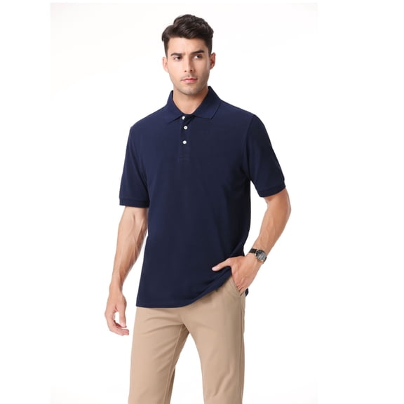 Zfeel-7701 Luxe Touch 100% Cotton Polos Shirt For Adult Men | 6 oz | Color: Sport DarkNavy | Size: XL